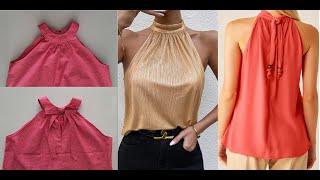 Diy - costura e acabamento blusa cava americana  - aula 356