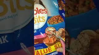 cutting Kibbles 'n Bits dog food bag #shorts #youtubeshorts #kibble #dogfood