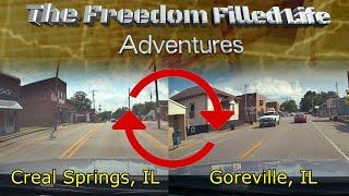 Driving a Big Circle from Creal Springs, IL to Goreville, IL and Back