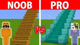 Minecraft NOOB vs PRO: LONGEST STAIRCASE BUILD CHALLENGE