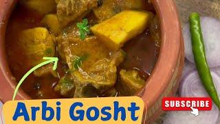 Arvi gosht salan | Taroroot mutton| arbi gosht |अरबी गोश्त कैसे बनाये