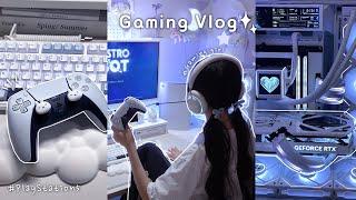 Game Vlog | 게임으로 산책하는 집순이 브이로그 플레이스테이션5 언박싱, 아스트로봇 플레이 송편 만들기