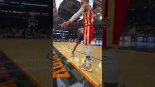 Trae Young TAUNTS a courtside New York Knicks fan, "Hold That L"  #Shorts