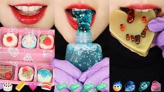 11MINUTES EMOJI EATING ASMR FOR SLEEP, INSIDE OUT FOOD ASMR,  WAX CANDY HONEY JELLY ASMR 