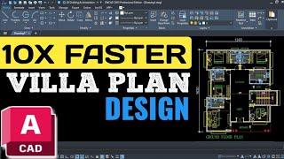 Design Floor Plan in 8 Steps AutoCAD - YQ Arch Tutorial