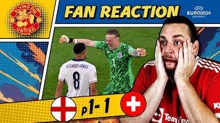 PENALTY WINNERS! England 1-1 Switzerland FAN REACTION Euro 2024