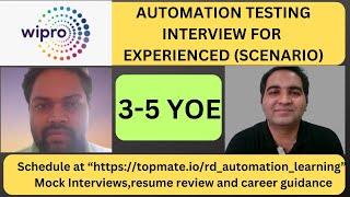 Wipro Automation Testing Interview Experience | Real Time Interview Questions and Answers