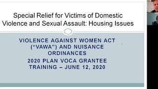 VOCA 3. Special Relief for Victims of Domestic Violence and Sexual Assault : Housing Issues