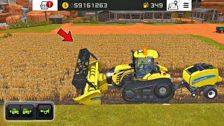 Fs 18 Harvest Wheat With Challenger Tractor - Header & New Holland Baller ! Fs18 Multiplayer #fs18