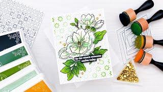 White Magnolia Card with Channin