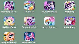 My Little Pony Harmony Quest,Rainbow Runners,Equestria Girls,My Little Pony Magic Princess,Coco Pony