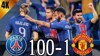 FC 24- MESSI RONALDO NEYMAR & MBAPPE | ALL STARS | MANCHESTER CITY 100-0 MANCHESTER UNITED #fc25