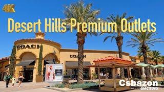 [4K] Riverside , Desert Hills Premium Outlets Cabazon California USA in Apr 2022 - Walk