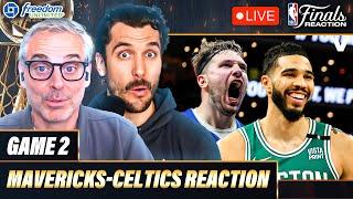 NBA Finals Game 2 Reaction: Celtics beat Luka & Mavericks, lead 2-0 | Colin Cowherd x Hoops Tonight