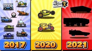 Hill Climb Racing 2 Vehicles Evolution 2016-2021