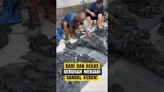 Transformasi Ban Bekas Menjadi Sandal Unik #shorts #diy