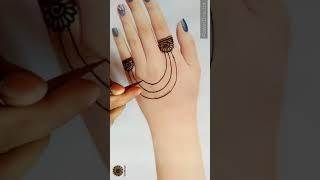 Easy jewelry style mehndi design||Simple gol tikki mehndi design #mehndishorts