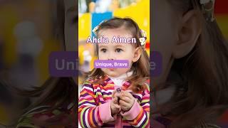 "A" Letter Double Names for Muslim Baby Girl #shorts #shortvideo