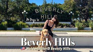 MY DOG explores BEVERLY HILLS WALDORF ASTORIA | LA Travel | Rodeo Drive | The Getty | Griffith