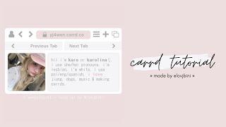interactive & simple carrd tutorial — © wonyologist