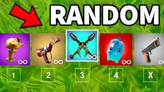 Fortnite but EVERYTHING gives you RANDOM ITEMS!