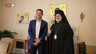 Stefanos Kasselakis Visits Archdiocese Headquarters