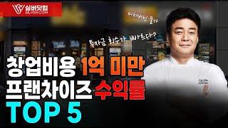 창업비용 1억 미만! 프랜차이즈 수익률 TOP 5