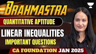 Linear Inequalities | Important Questions | QA | CA Foundation Jan 25 | Shivani Sharma