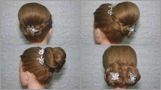 NEW SIMPLE BRIDAL HAIRSTYLE FOR LONG HAIR // EASY WEDDING UPDO