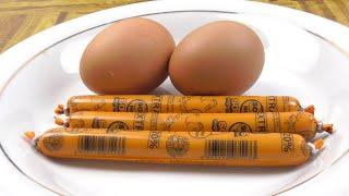 Kreasi Telur dan Sosis Wajib Coba Hanya 3 Menit