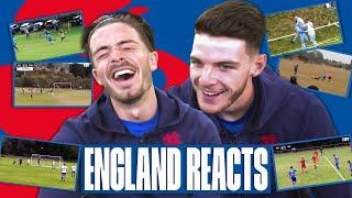 "Something You'd See In The Prem!" | Grealish & Rice React To Grassroots Worldies | England Reacts