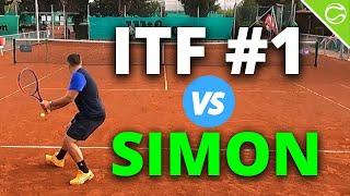 Simon vs World Number One - Tennis Match Highlights - Court Level View