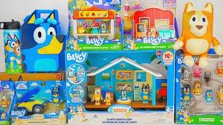 Bluey Toy Collection Unboxing Review | Bluey's Beach Cabin Playset | Bluey Beach Quad with Bandit