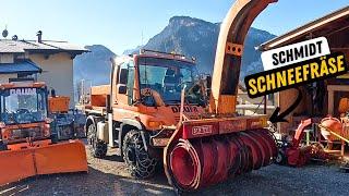 Unimog 6 Zylinder Sound mit Schmidt-Schneefräse | wo bleibt der Schnee️