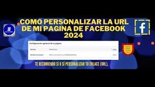 Como Cambiar la URL de mi Pagina de Facebook 2024