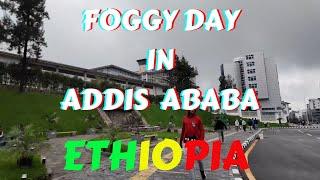 Foggy day In Arat Killo Ababa Ethiopia 