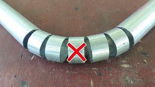 not many know, the welder's secret trick on pipe work | how to bend pipe without bending tool