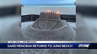 Sand menorah to return to Juno Beach