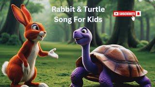 Rabbit and Turtle Story song for kids ~ The Rabbit and the Turtle ~ simple Kids song for kids