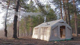 HOT TENT CAMPING IN THE COMFORTS OF HOME