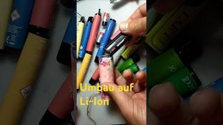 Battery flashlight conversion to Li-Po recycling battery with TP4056