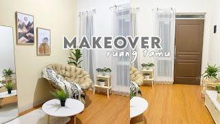 makeover ruang tamu minimalis dengan TACO || inspirasi dekor ruang tamu tanpa sofa 