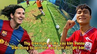 THY FREESTYLE plays 11-a-side football at NHA BE, dribbling the ball solo like MESSI & score