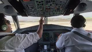 ATR72-600 approach and landing on runway 29R of Tehran mehrabad airport ay sunny day.(OIII/THR)