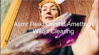 Asmr Reiki Amethyst Crystal Wand Clearing