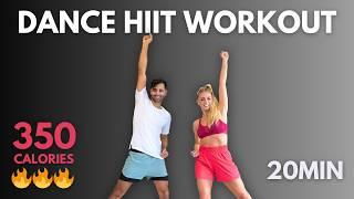 20 MIN DANCE HIIT CARDIO for Weight Loss, all standing (NO JUMPING)