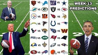 US Presidents Predict Week 13 of the NFL Season