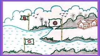 How to draw 16 December Picture | How to draw national monument of Bangladesh