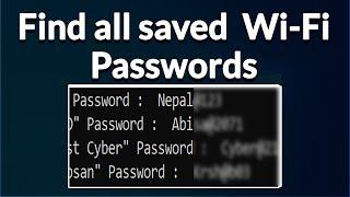 How to find all the saved Wi Fi password on your PC