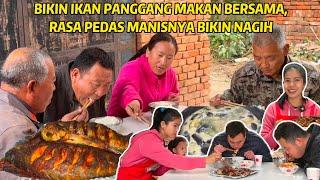 BIKIN IKAN PANGGANG & SAYUR LODEH MAKAN BERSAMA, PEKERJA SANGAT SENANG, KELUARGA CHINA JUGA SUKA